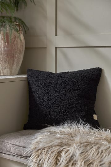 Teddy kussenhoes 45x45 cm - Zwart - Boel & Jan