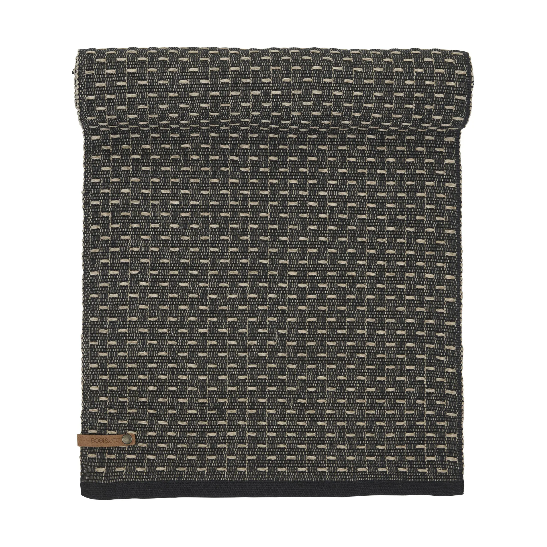 Theun tafelloper 35x120 cm, Zwart-natuur Boel & Jan