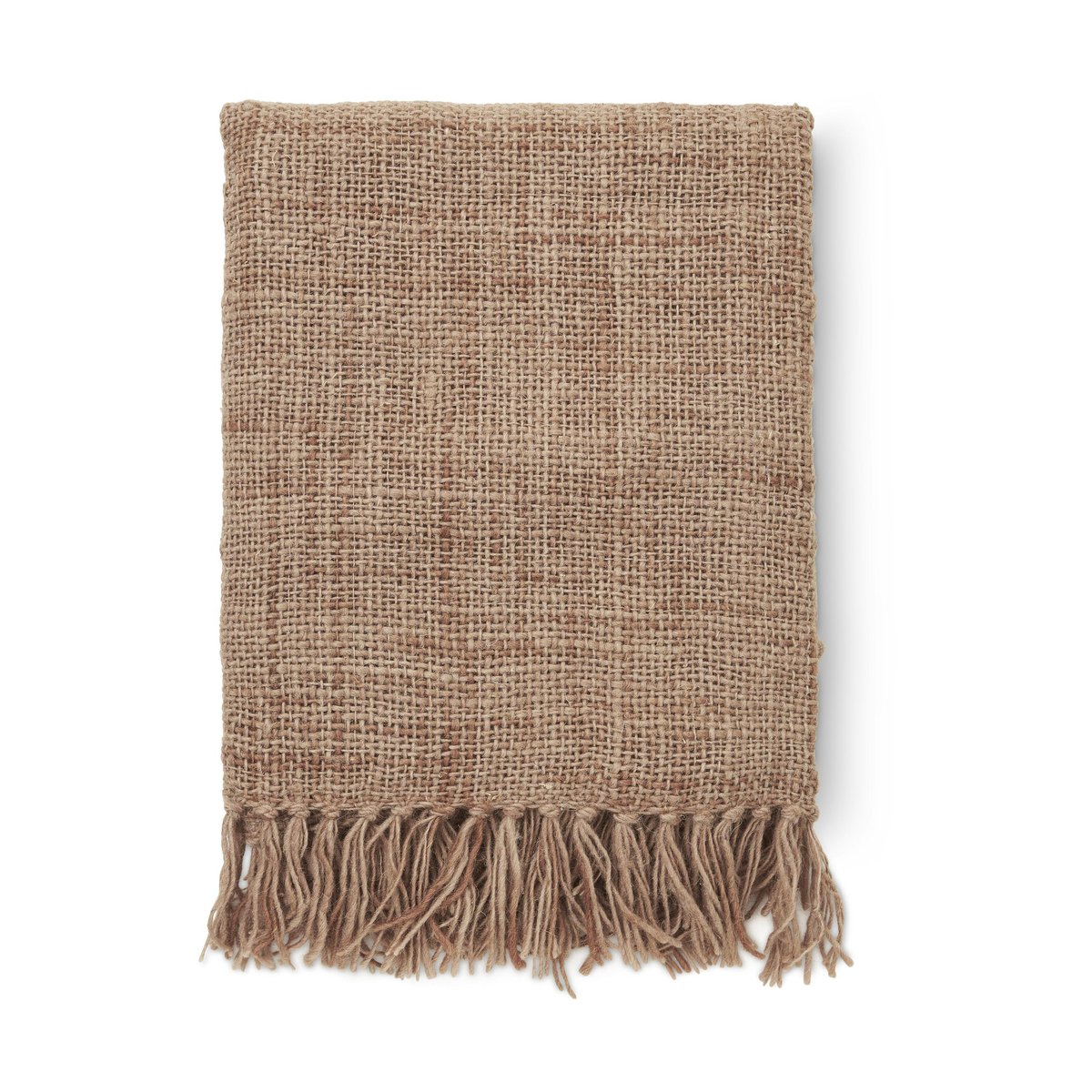 Boel & Jan Tobago plaid 130x170 cm Roest | Scandinavisch Interieur | Wollen dekens & spreien | Beige