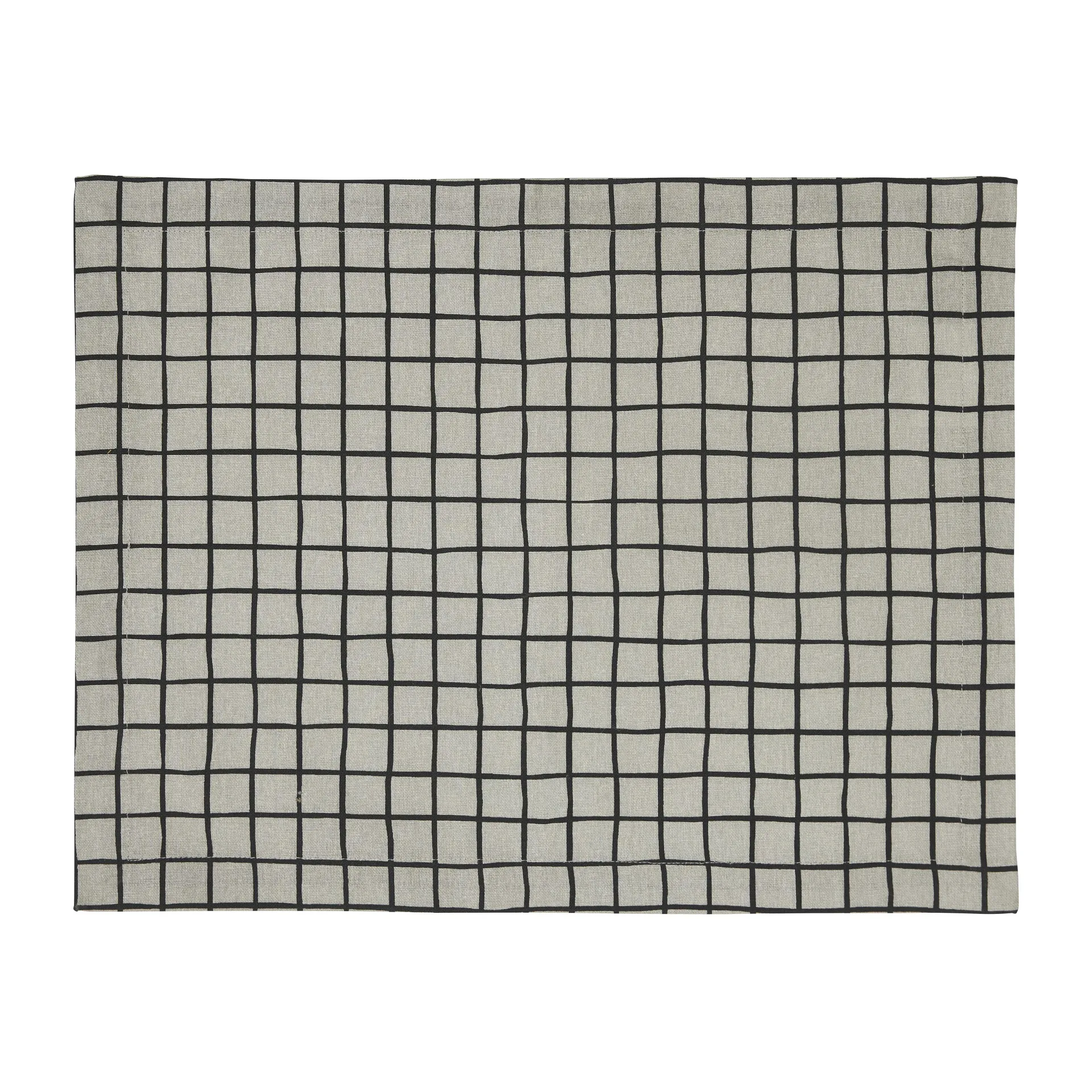Tofta check placemat 35x45 cm, Grijs Boel & Jan