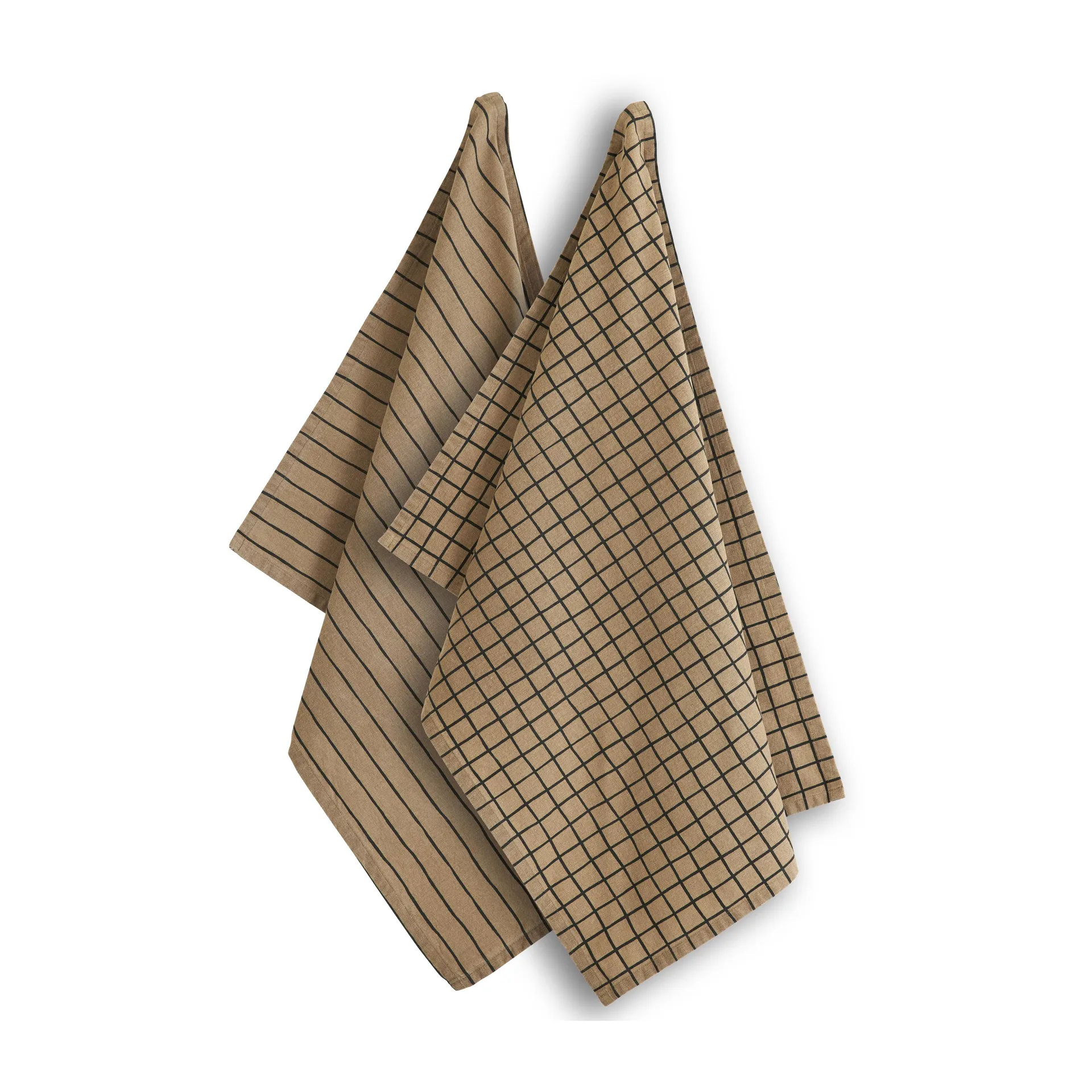 Tofta mix keukenhanddoek 50x70 cm 2-pack, Bruin Boel & Jan