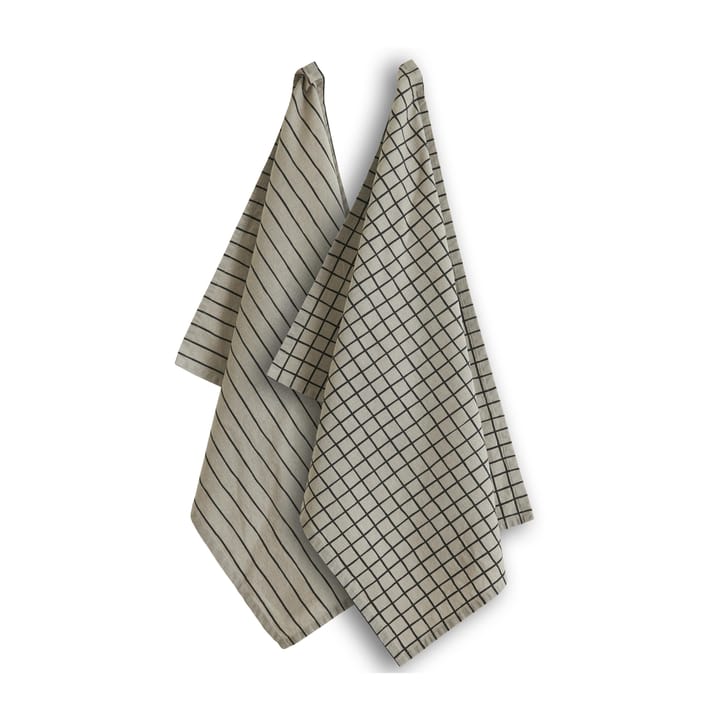 Tofta mix keukenhanddoek 50x70 cm 2-pack, Grijs Boel & Jan