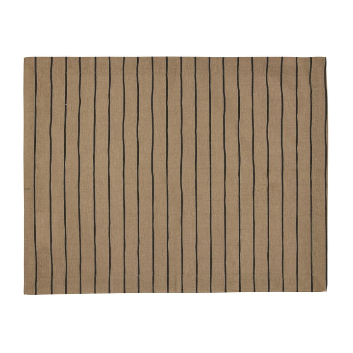Tofta stripe placemat 35x45 cm - Bruin - Boel & Jan