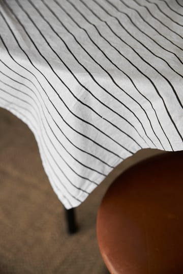 Tofta stripe tafelkleed 150x150 cm - Grijs - Boel & Jan