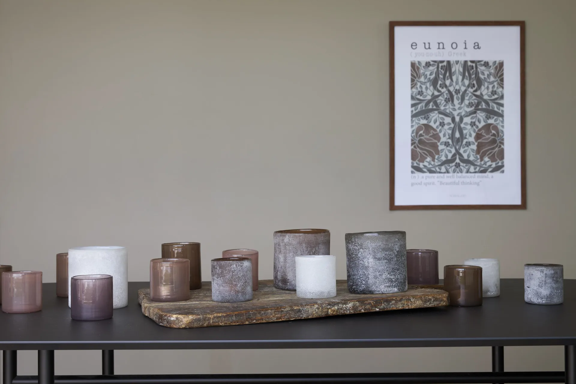 Visby waxinelichtjeshouder Ø8, Beige Boel & Jan