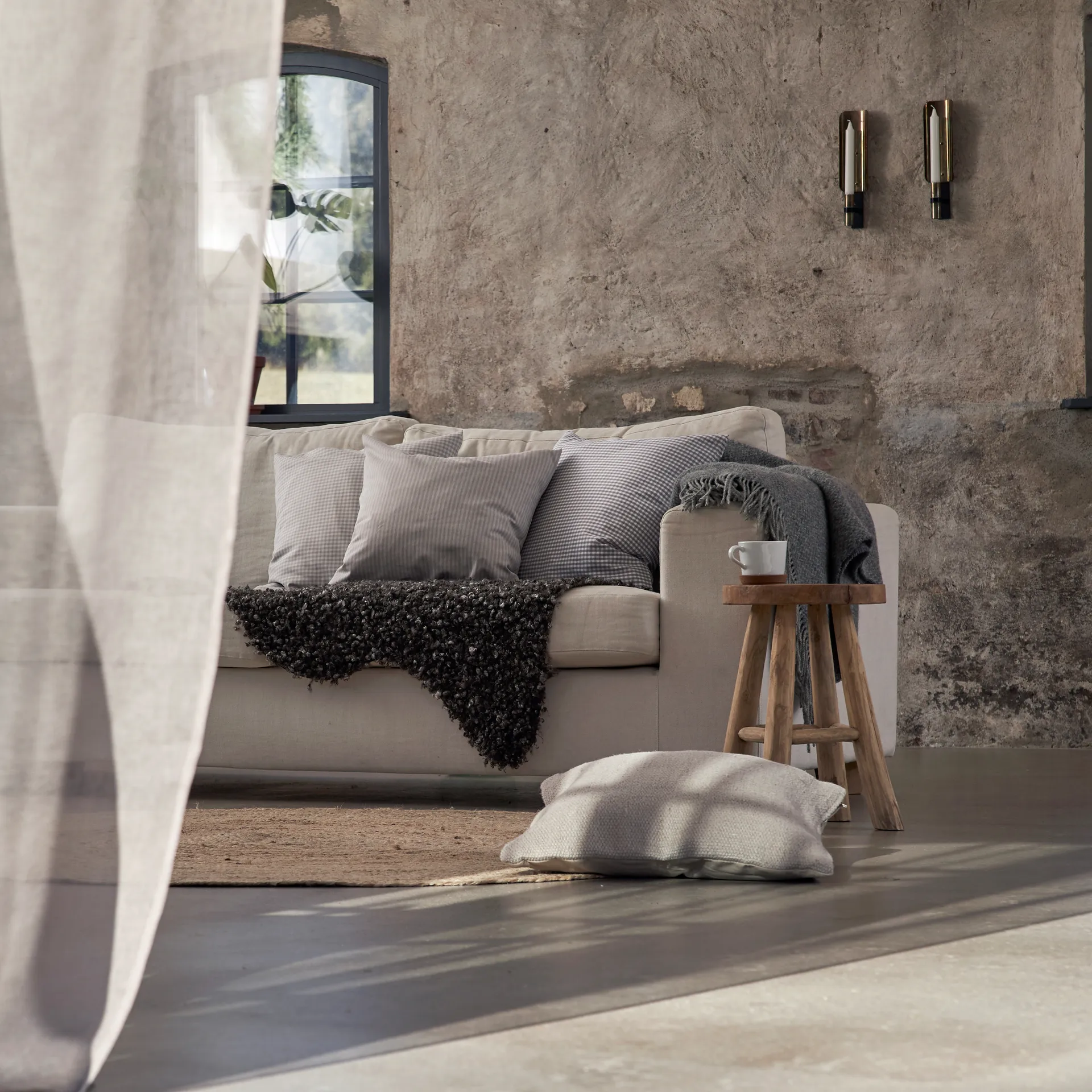 Walter wollen plaid 120x150 cm, Grijs Boel & Jan