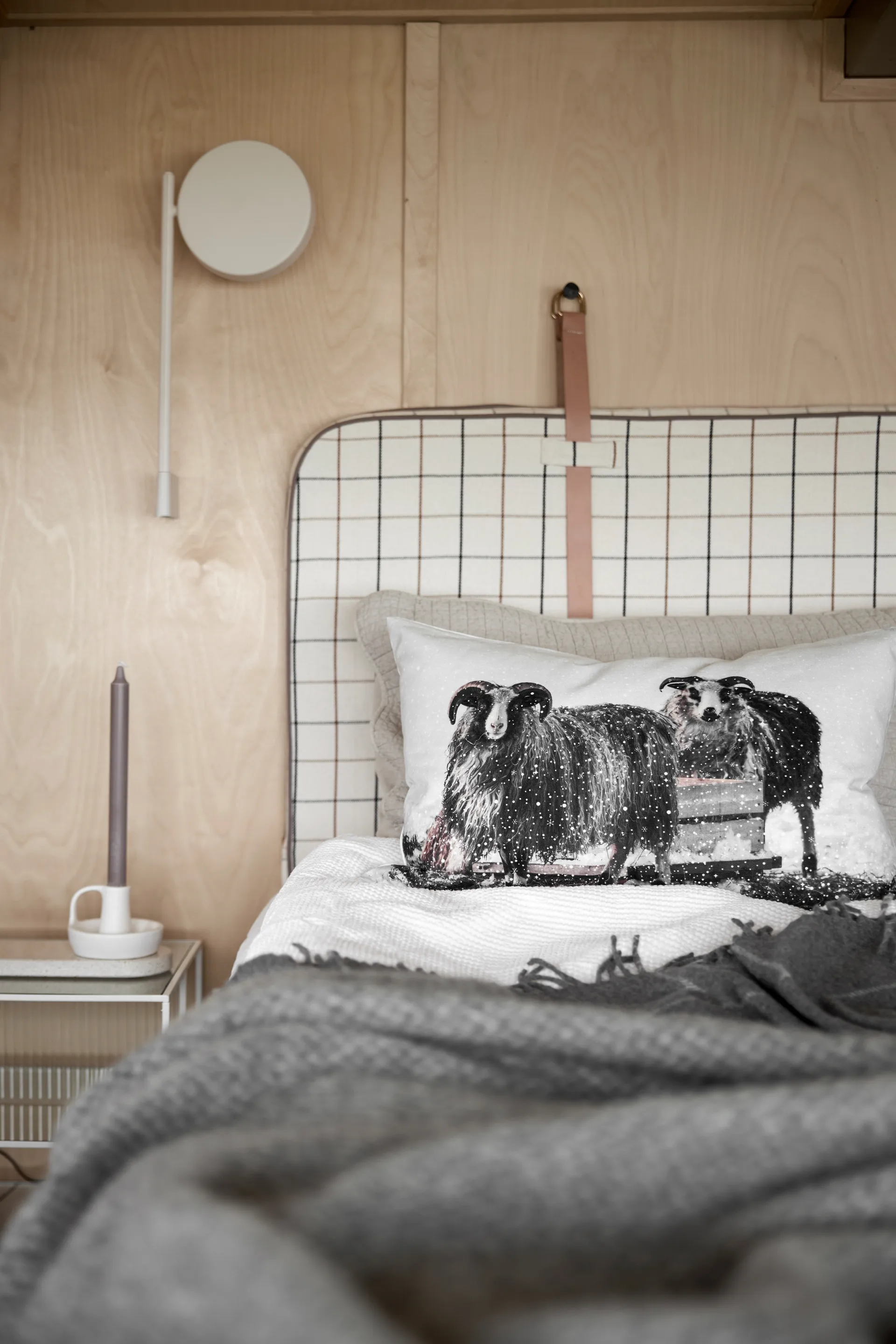 Walter wollen plaid 120x150 cm, Grijs Boel & Jan