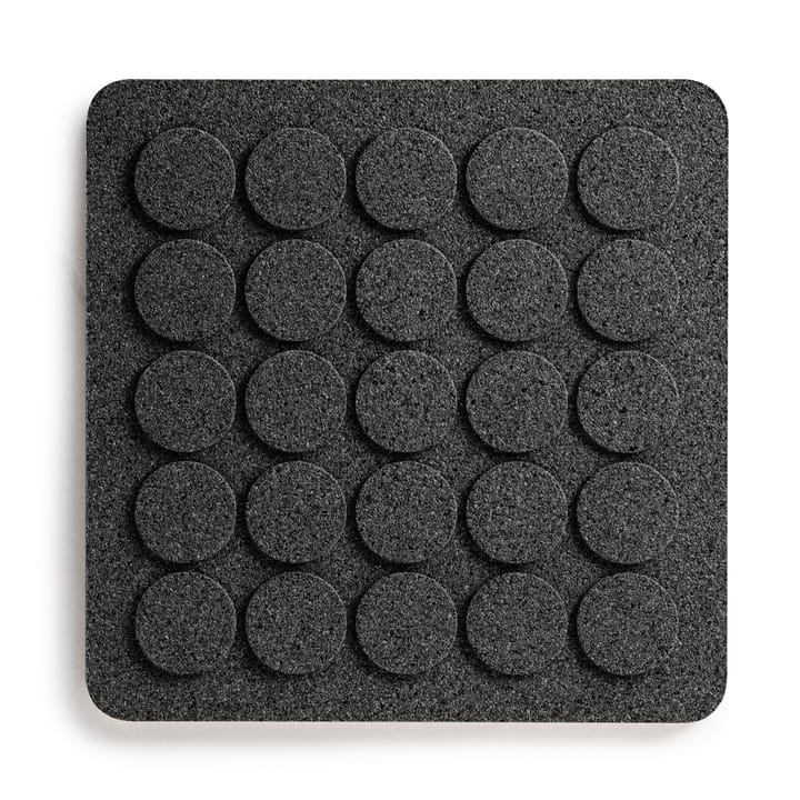 Dots vierkante pannenonderzetter 20x20 cm - Zwart - Born In Sweden