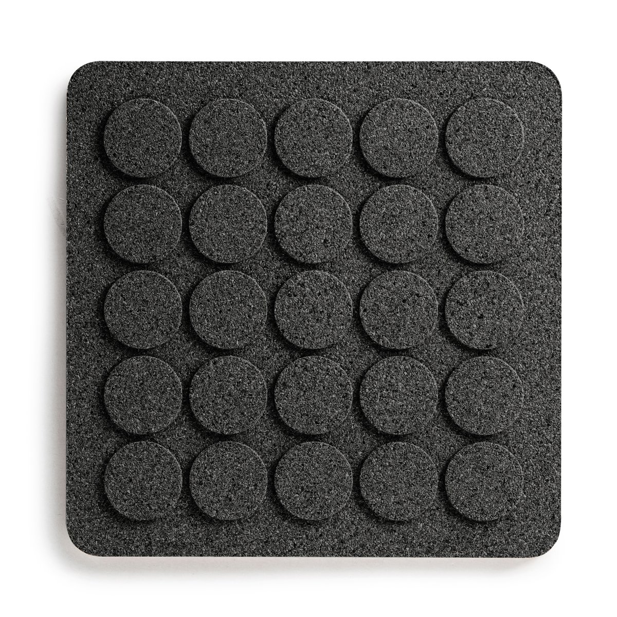 Born In Sweden Dots vierkante pannenonderzetter 20x20 cm Zwart