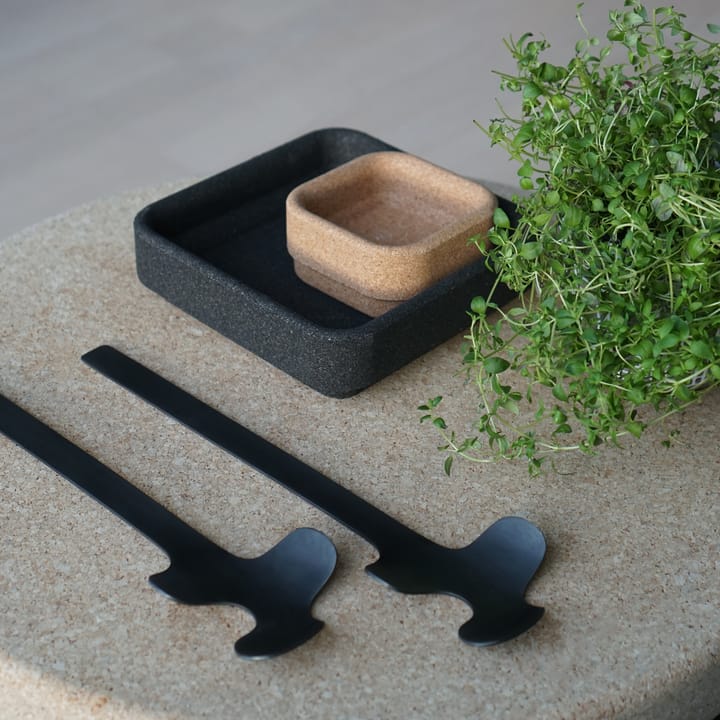 Leaf saladebestek, Brushed Black Born In Sweden