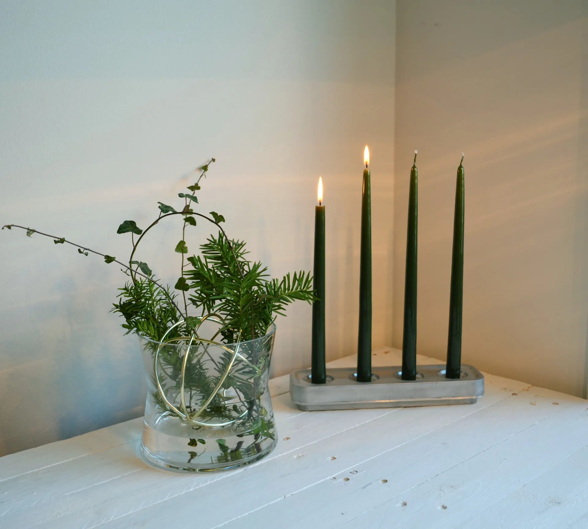 Stumpastaken kaarsenhouder langwerpig polished, 8,5x29,5 cm Born In Sweden