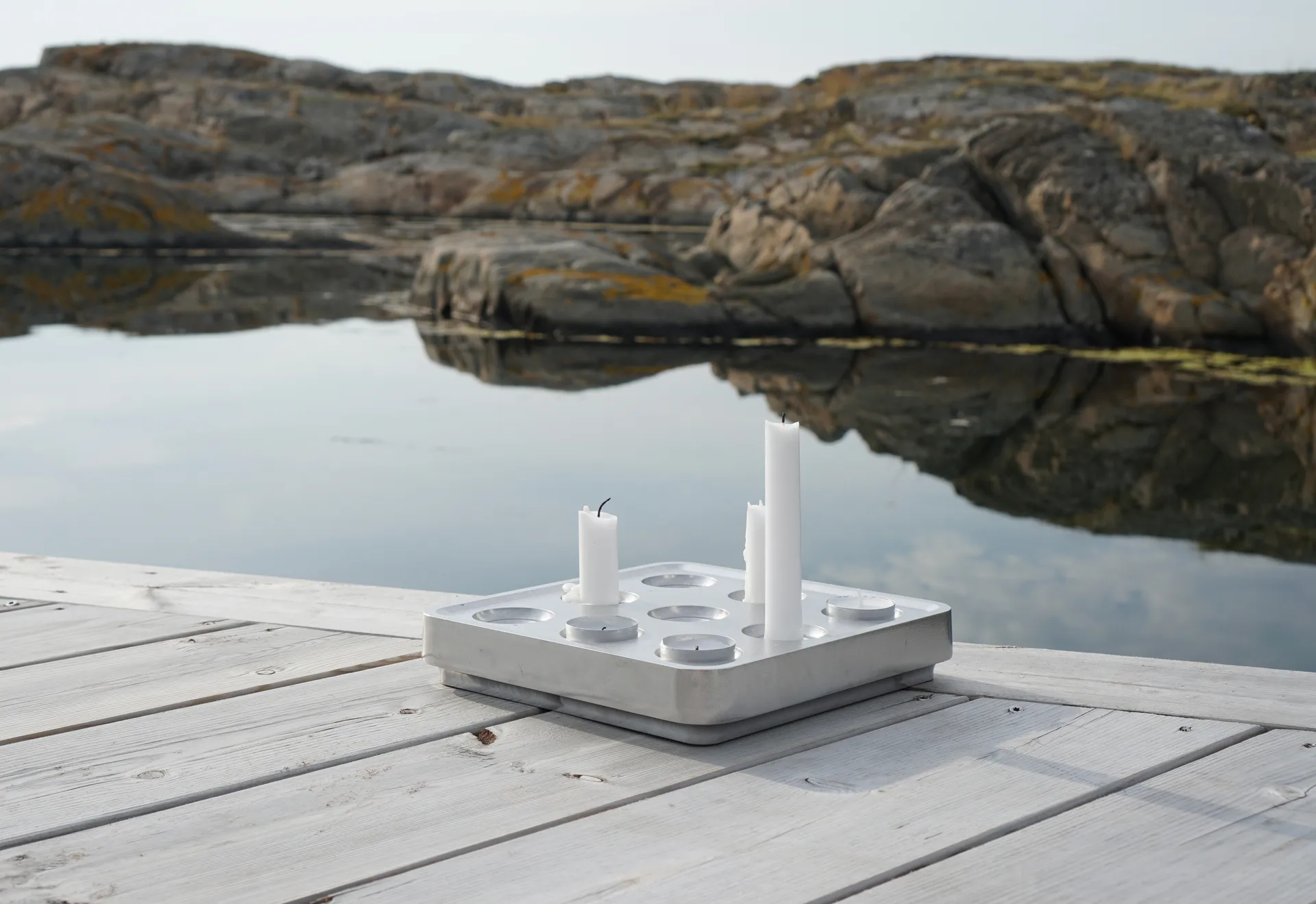 Stumpastaken kaarsenhouder polished, Klein Born In Sweden