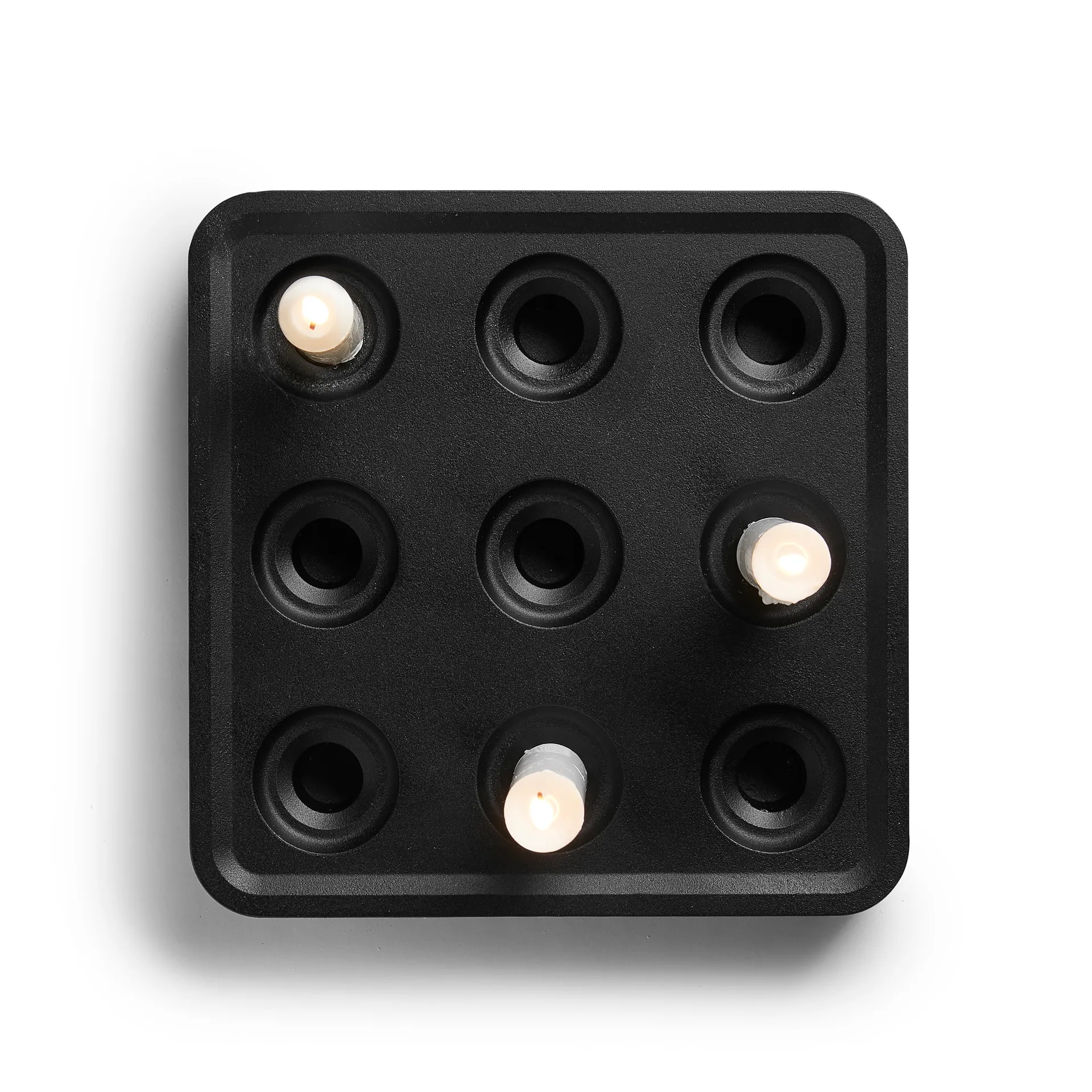 Stumpastaken kaarsenhouder zwart, klein Born In Sweden