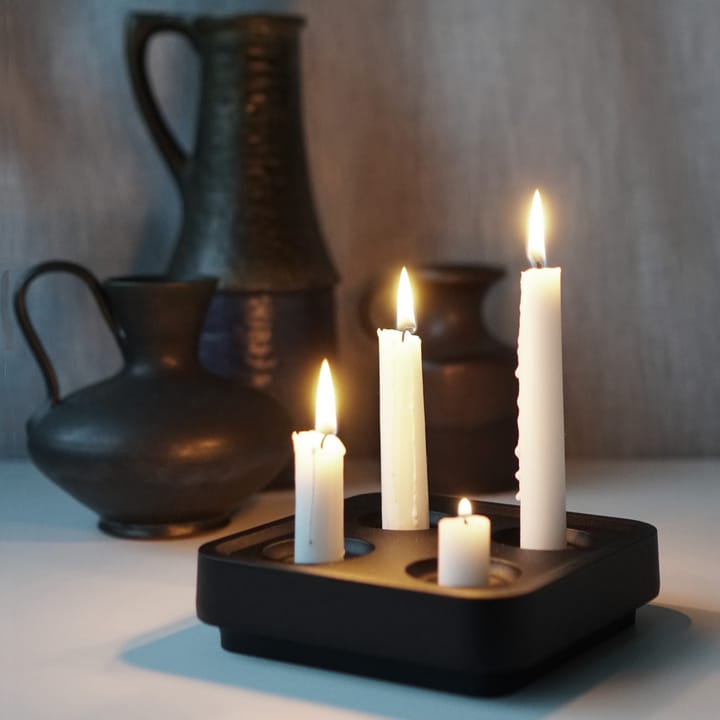 Stumpastaken voor 4 kaarsen, Zwart Born In Sweden