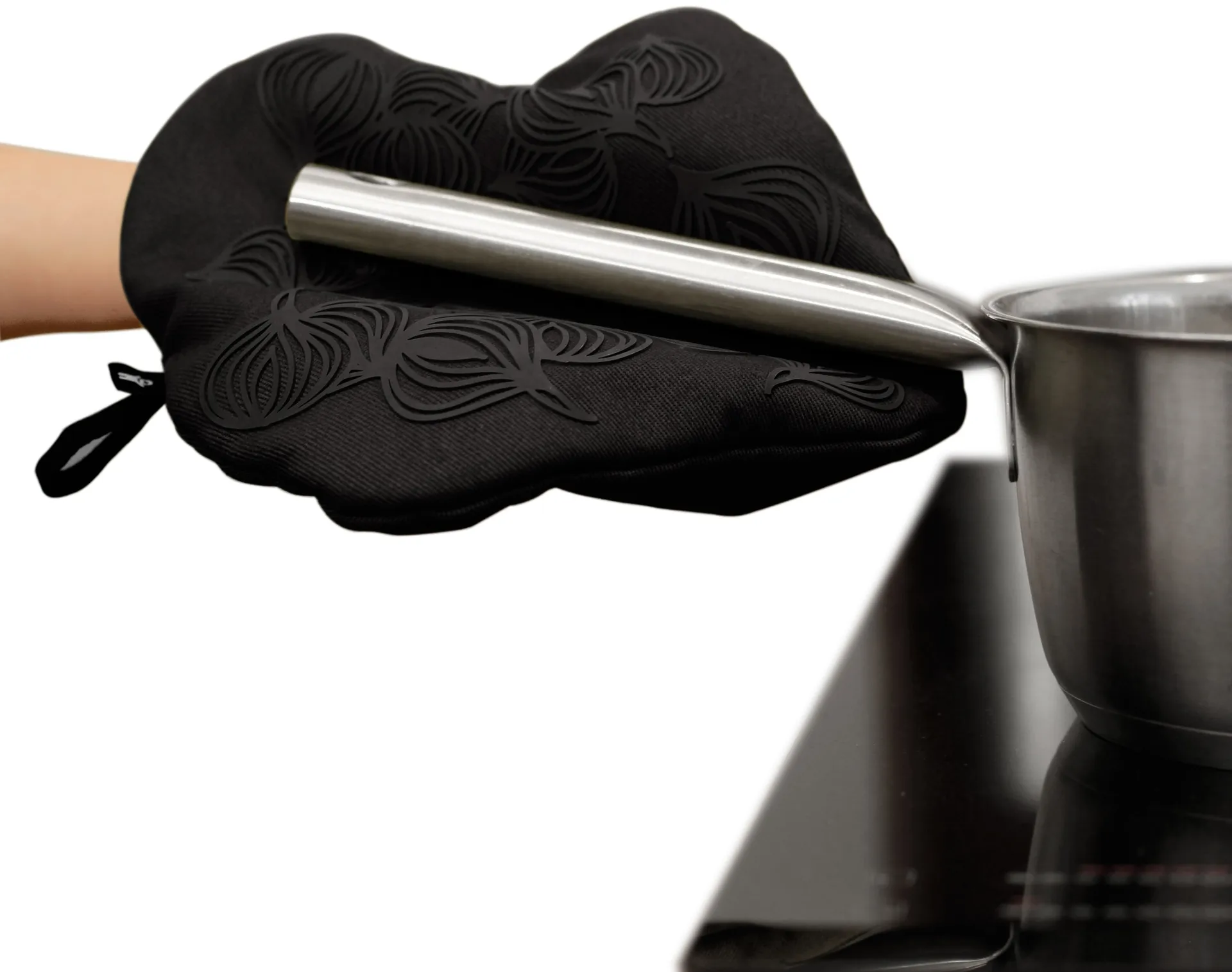 Bosign anti-slip pannenlap met opening, Zwart Bosign