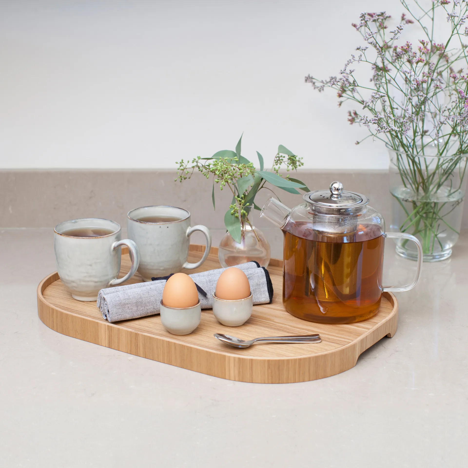 Bosign dienblad curveline large 34x47 cm, Wilgenhout Bosign