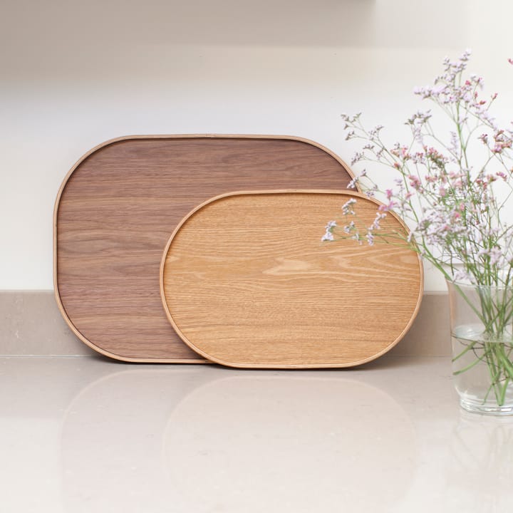 Bosign dienblad curveline medium 26x39 cm, Wilgenhout Bosign