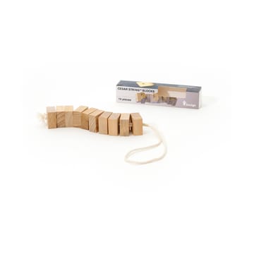 Bosign geurblok in wit cederhout aan koord. - 10-pack - Bosign