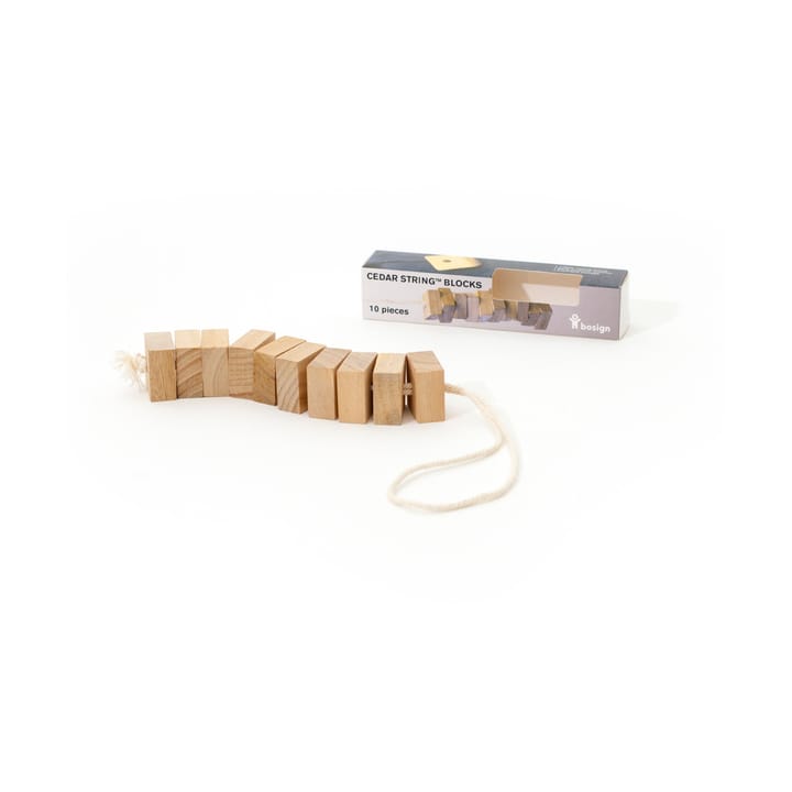 Bosign geurblok in wit cederhout aan koord., 10-pack Bosign