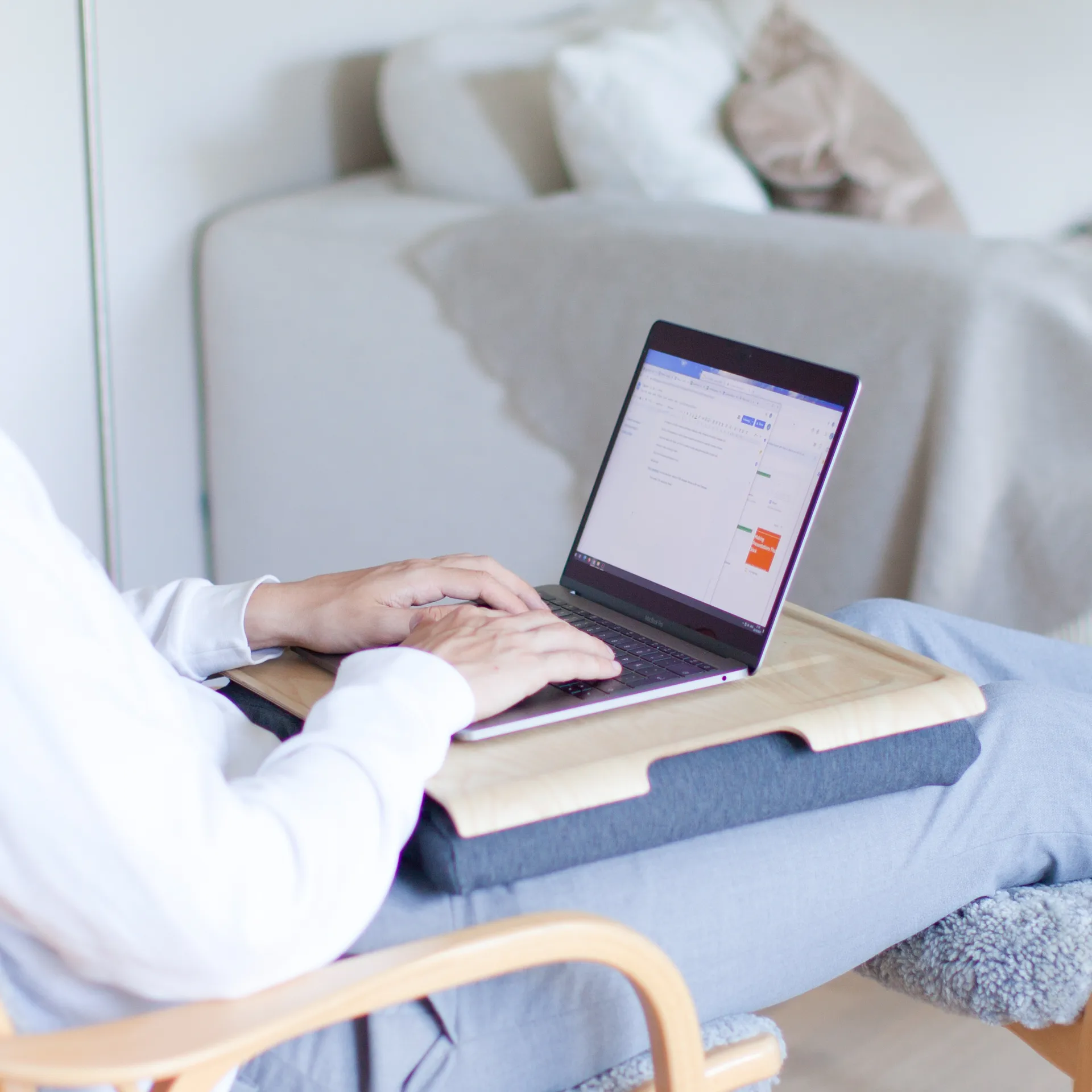 Bosign kniedienblad, Essenhout-grijs Bosign