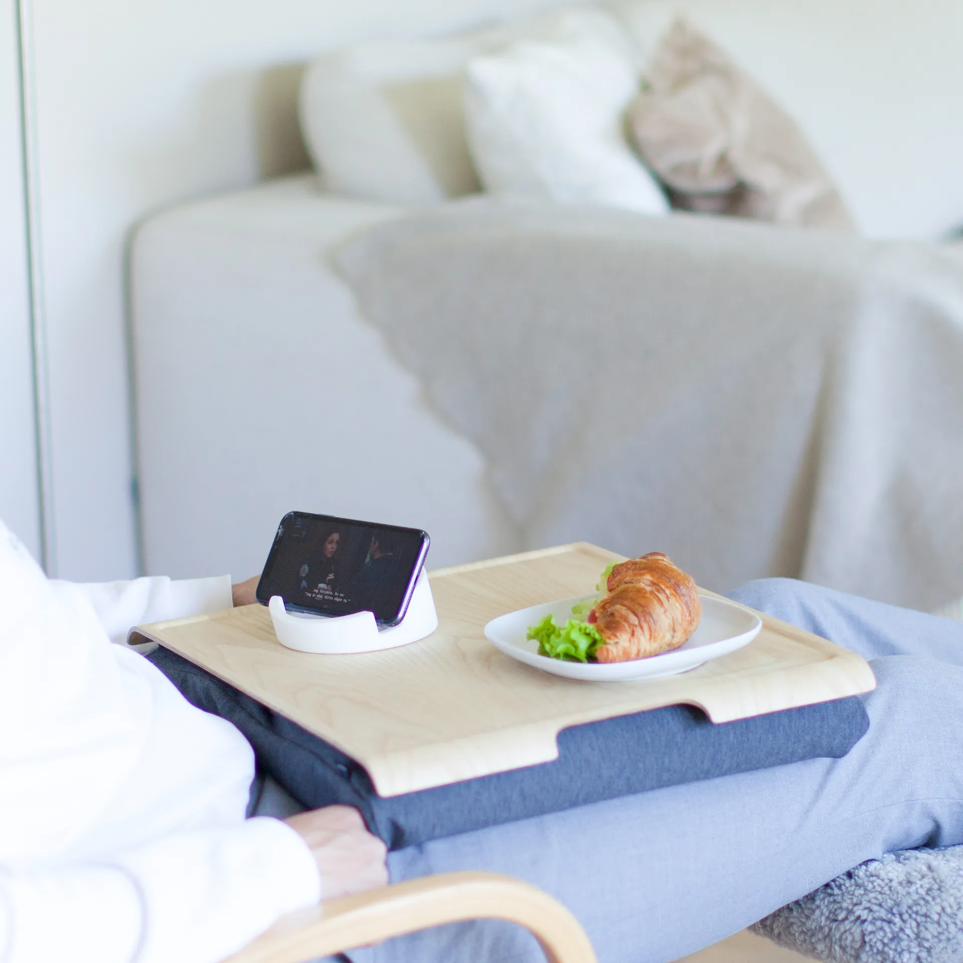 Bosign kniedienblad, Essenhout-grijs Bosign