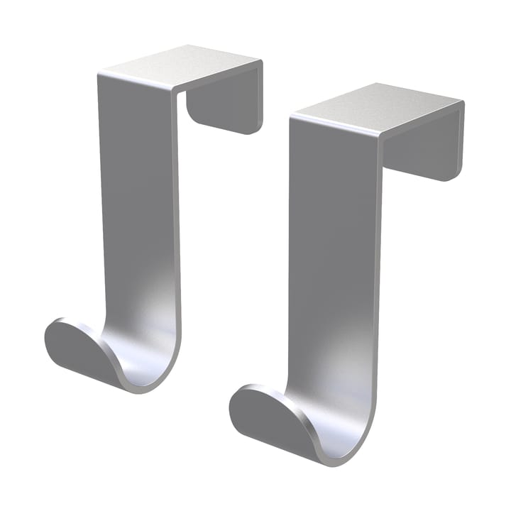 Bosign single J-haak 2-pack - Geborsteld staal - Bosign