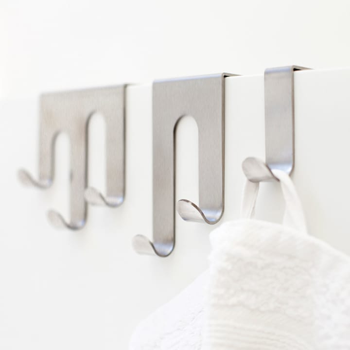 Bosign single J-haak 2-pack, Geborsteld staal Bosign