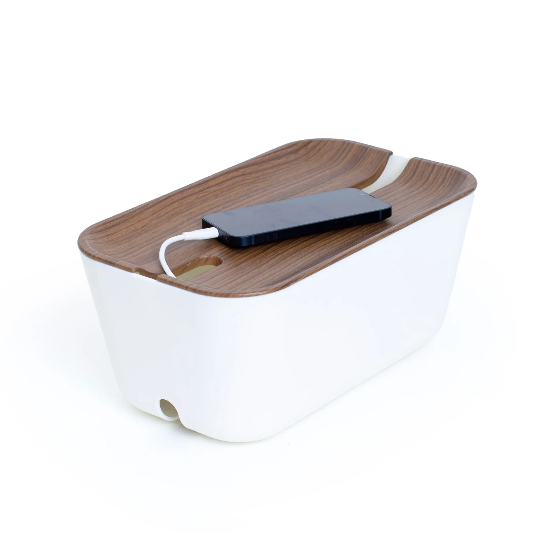 Cable organiser kabeldoos M, Donker houtdecor Bosign