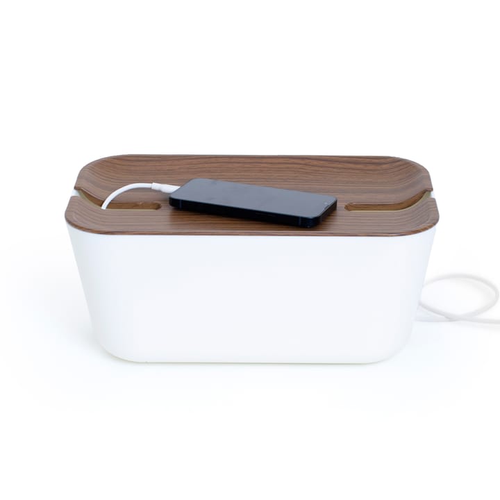 Cable organiser kabeldoos M, Donker houtdecor Bosign