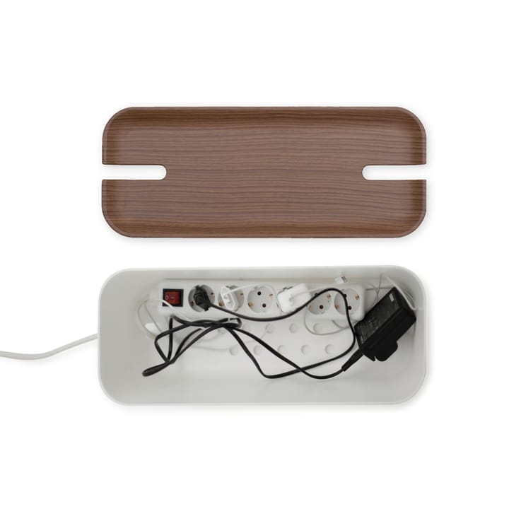 Cable Organiser XL, Donker houtdecor Bosign