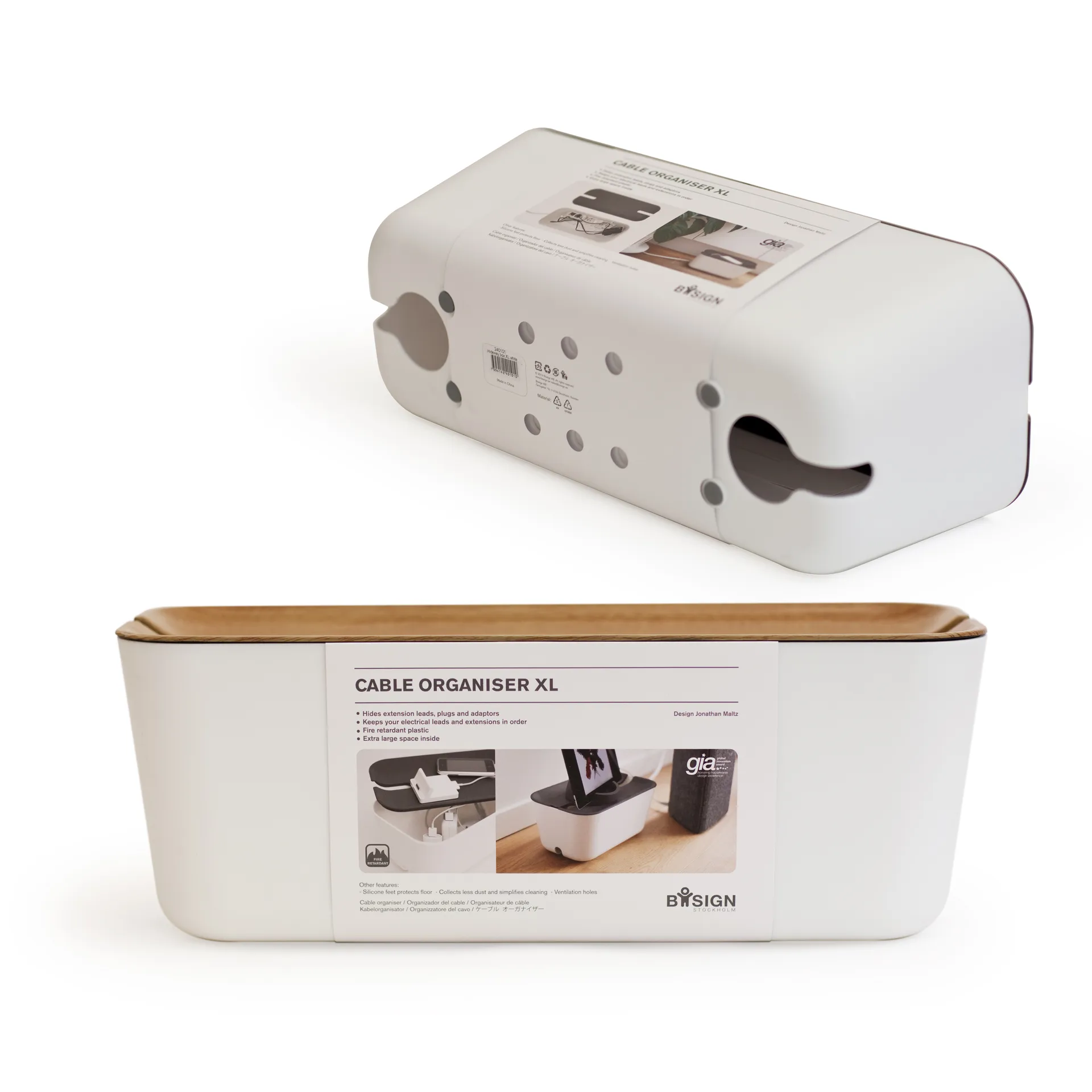 Cable Organiser XL, houtprint Bosign