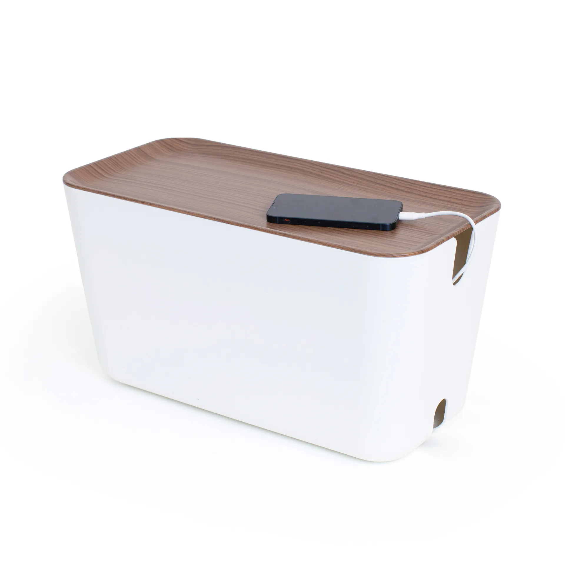 Cable Organiser XXL kabelverzamelaar, Donker houtdecor Bosign