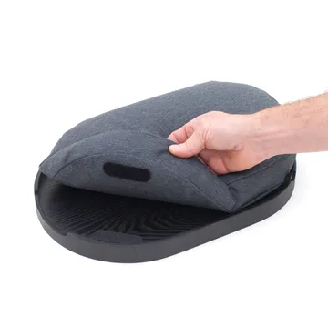 CurveLine™ anti-slip kniesteun 39x26 cm - Zwart wilgengrijs - Bosign