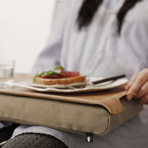 Dienbladkussen mini, zand-wilgenhout Bosign