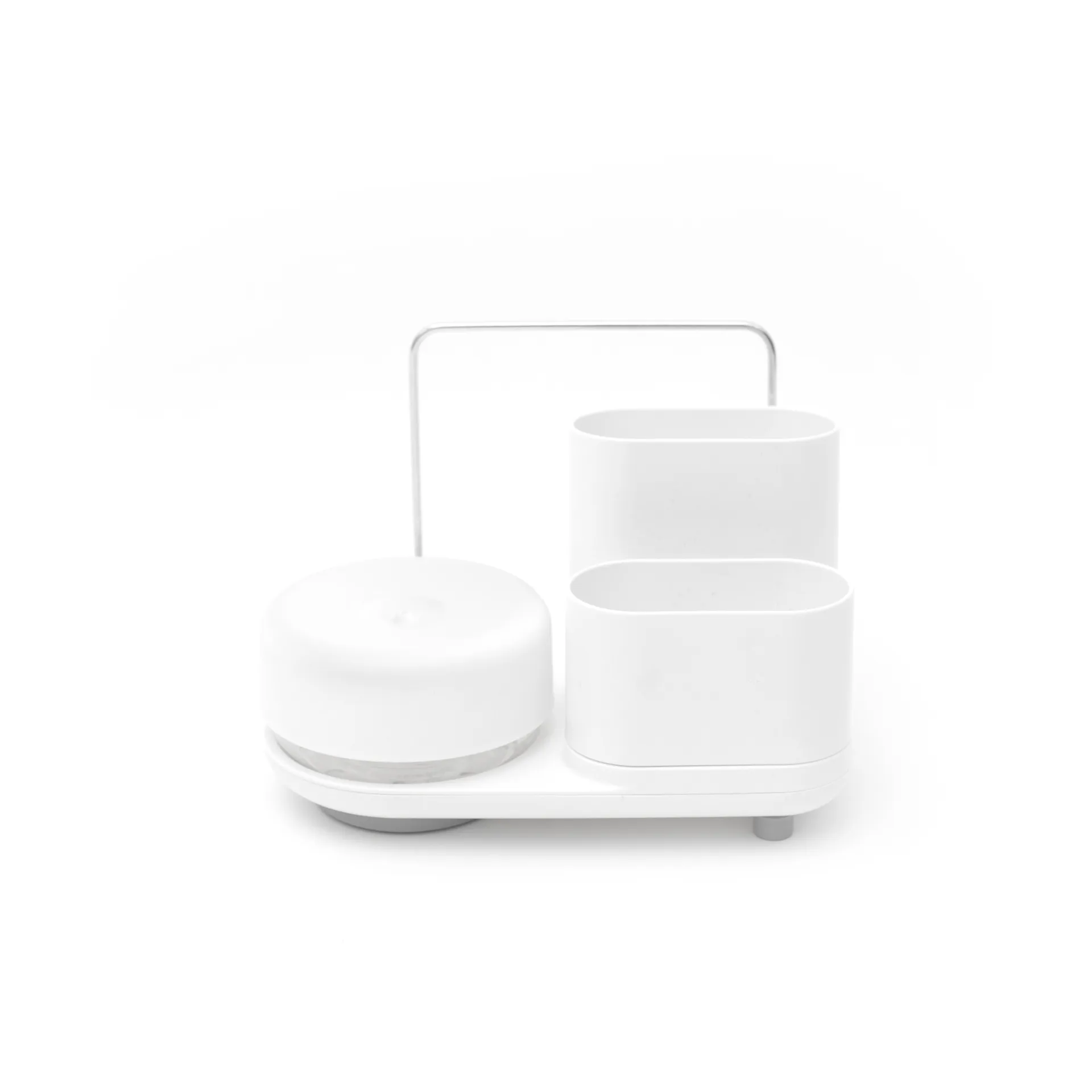 Do-Dish Caddy PLUS afwasmiddeldispenser & gootsteen organiser set, Wit Bosign