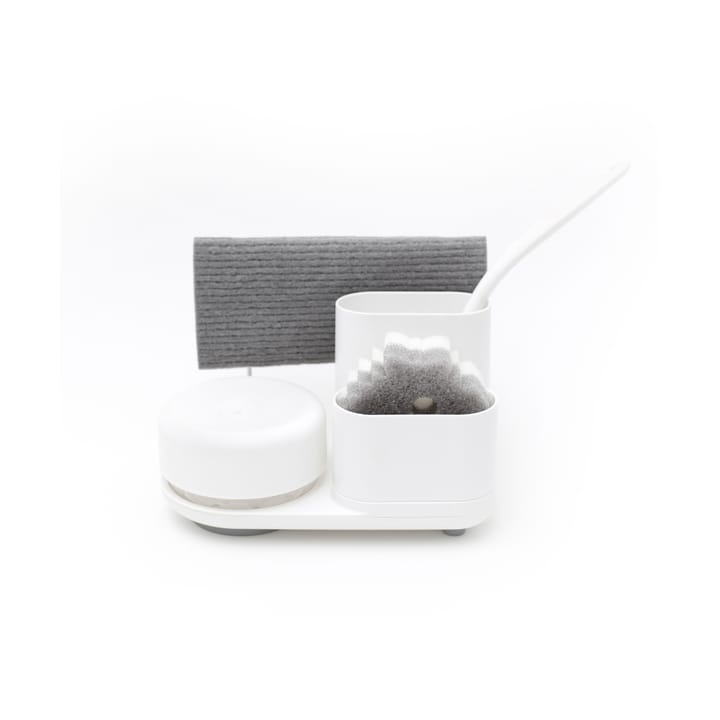 Do-Dish Caddy PLUS afwasmiddeldispenser & gootsteen organiser set, Wit Bosign