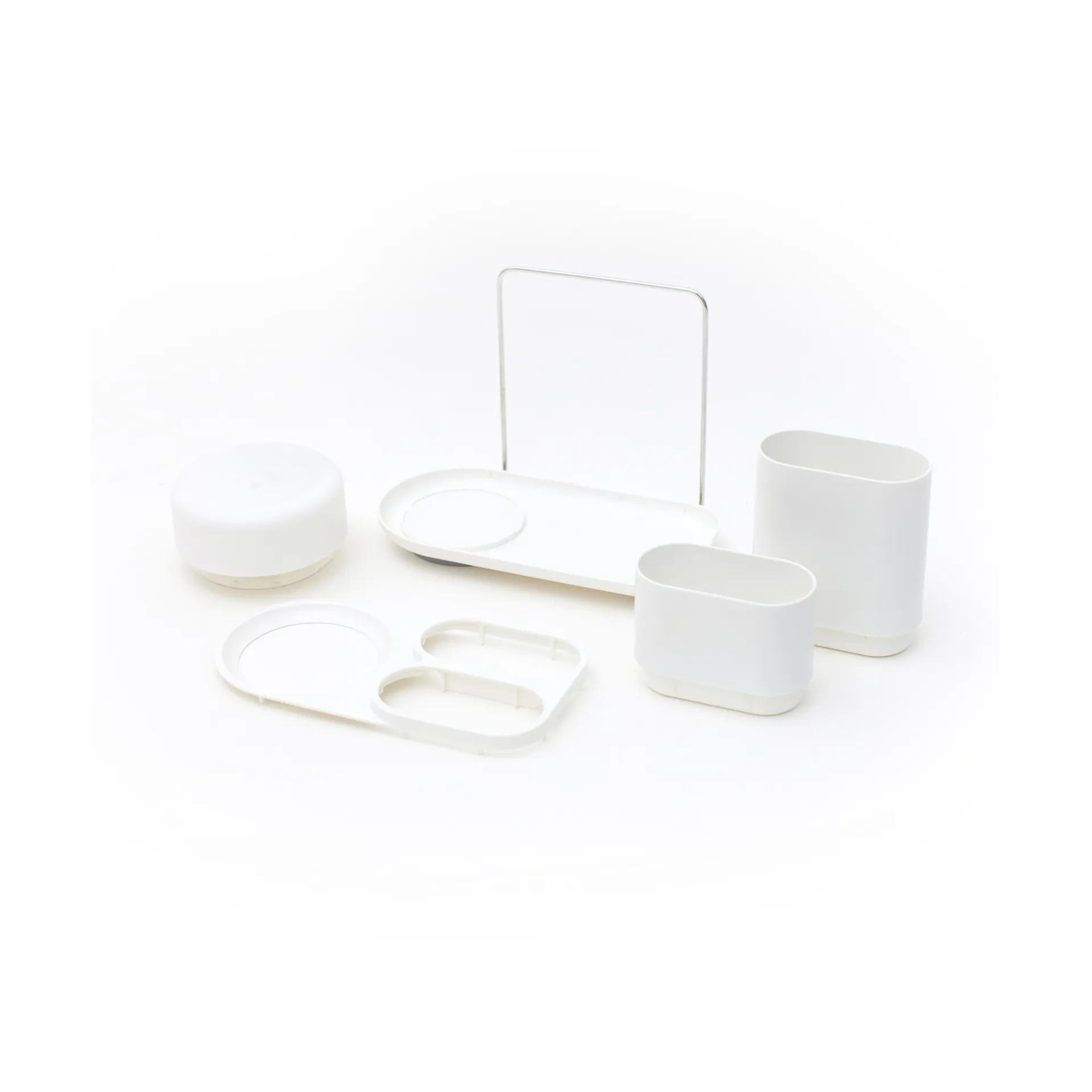 Do-Dish Caddy PLUS afwasmiddeldispenser & gootsteen organiser set, Wit Bosign