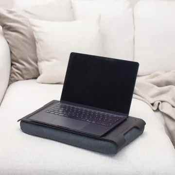 Knieschot Laptray anti-slip 43x23 cm - Zwart wilgengrijs - Bosign