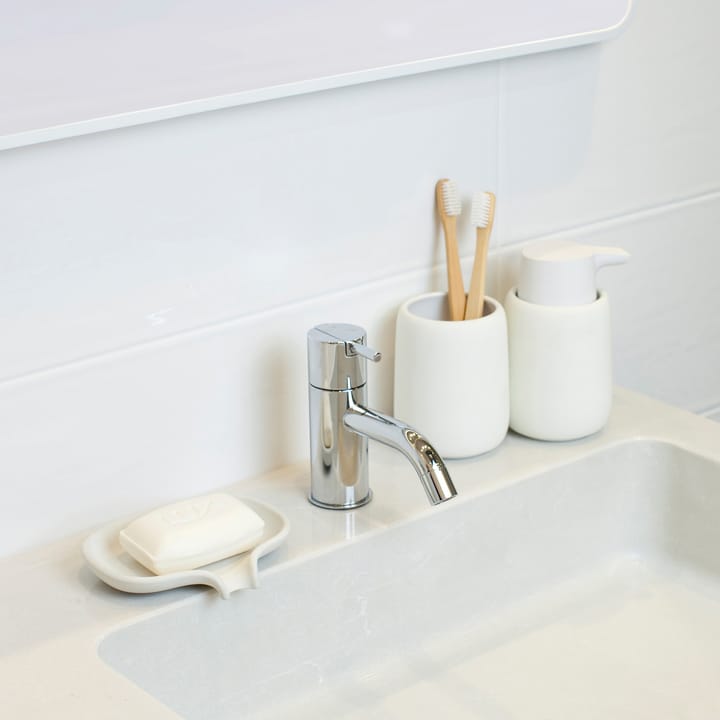 Soap Saver Flow zeepbakje met afdruipfunctie beton, Wit Bosign