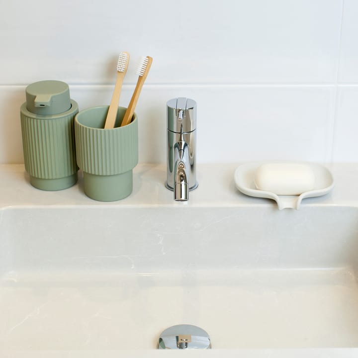 Soap Saver Flow zeepbakje met afdruipfunctie beton, Wit Bosign