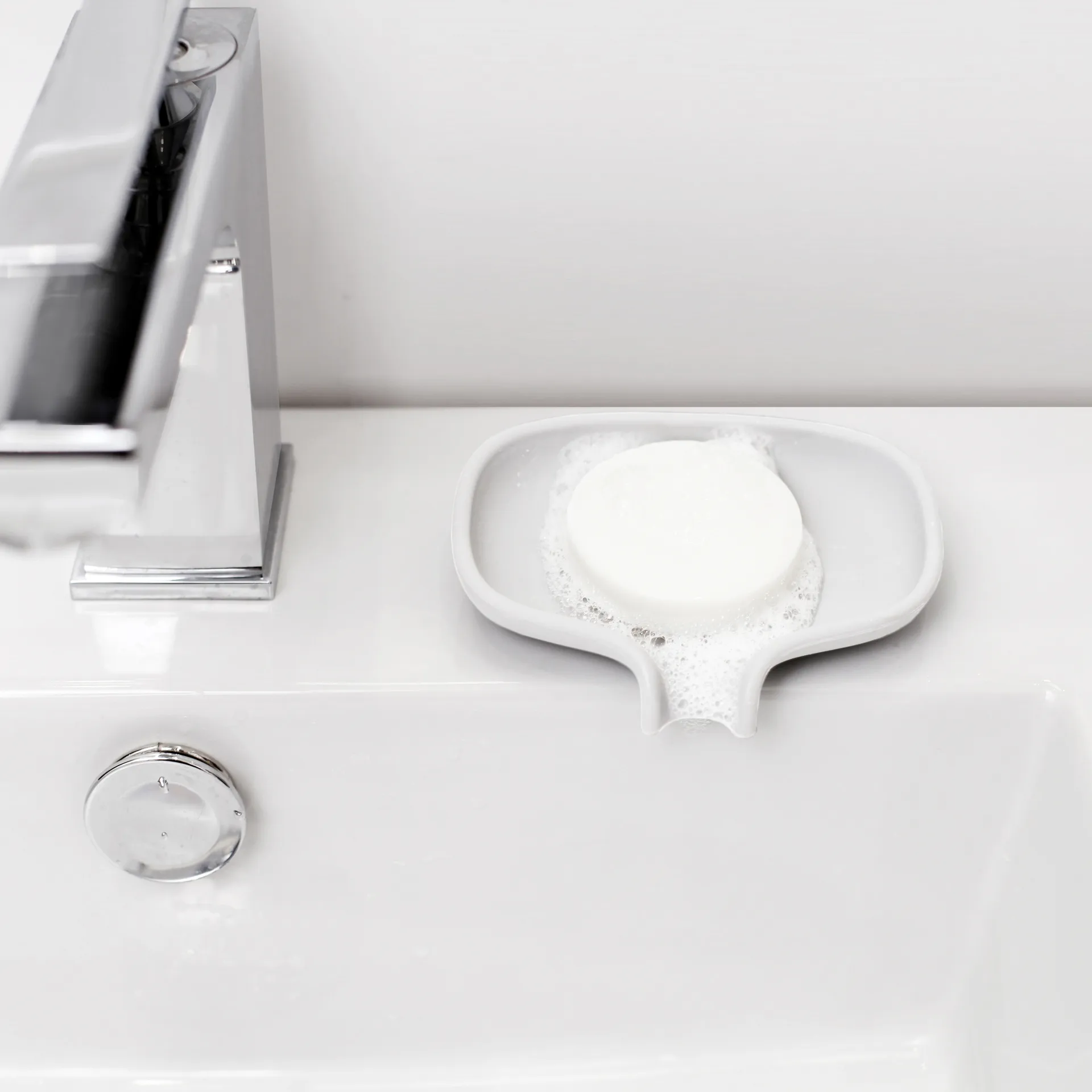 Soap Saver Flow zeepbakje met afdruipfunctie small, Wit Bosign