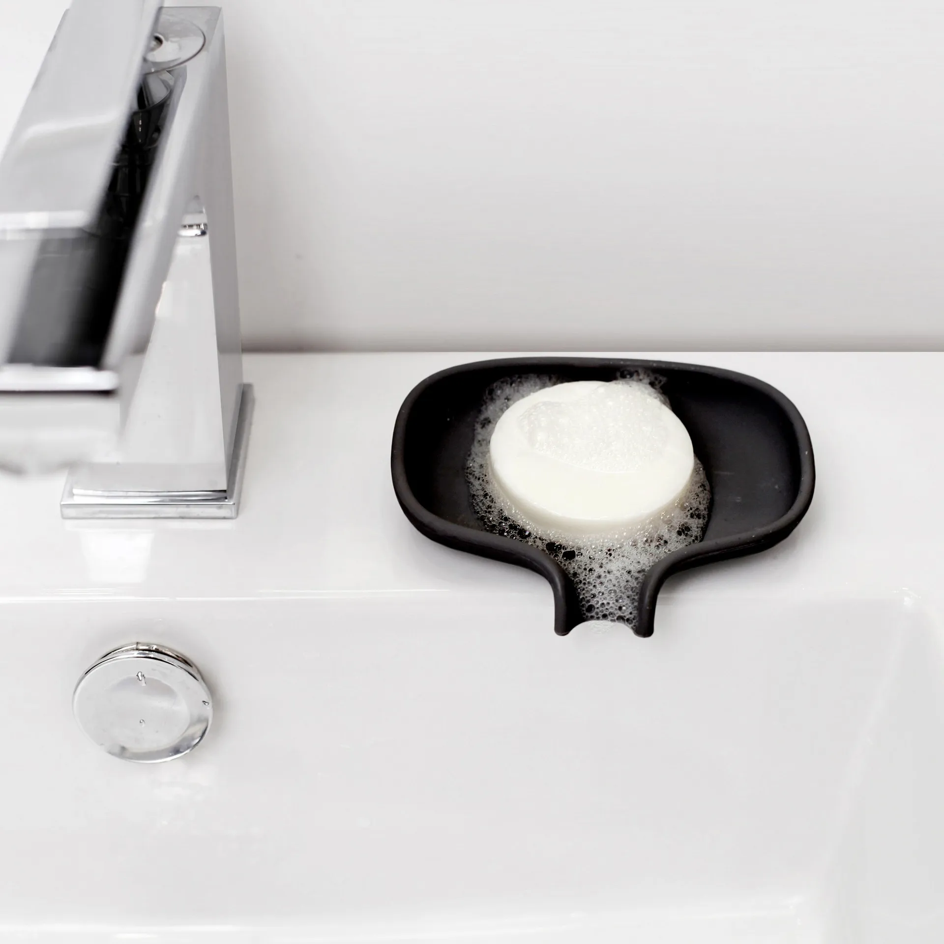 Soap Saver Flow zeepbakje met afdruipfunctie small, Zwart Bosign