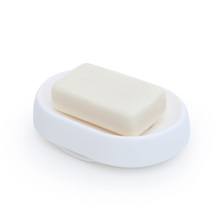 Zeepbakje met verborgen afvoertuit silicone large, Wit Bosign