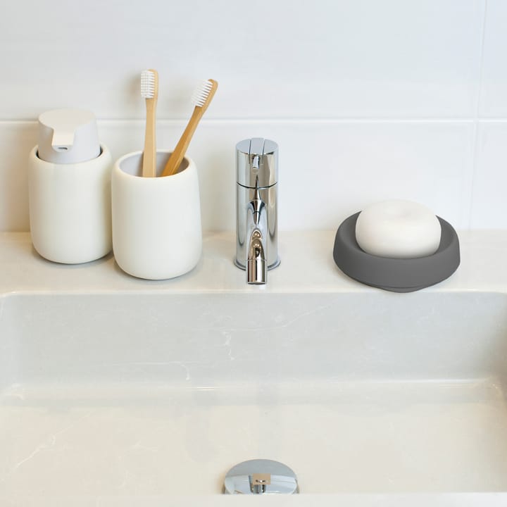 Zeepbakje met verborgen afvoertuit silicone medium, Grafiet Bosign