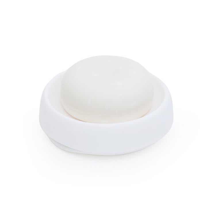 Zeepbakje met verborgen afvoertuit silicone medium, Wit Bosign