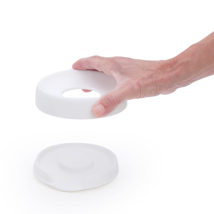 Zeepbakje met verborgen afvoertuit silicone medium, Wit Bosign