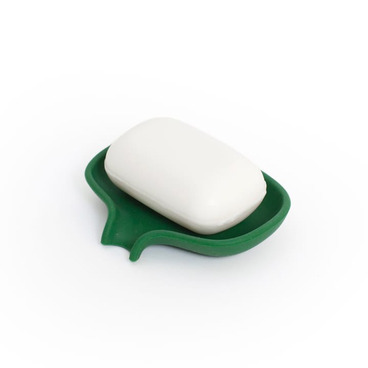 Zeepbakje met verborgen afvoertuit silicone small 8,5x10,8, Donkergroen Bosign