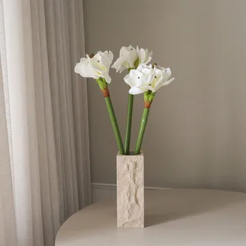 Amaryllis kunstboeket - Wit, 73 cm - Botané