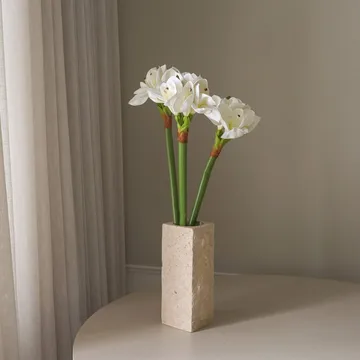 Amaryllis kunstboeket - Wit, 73 cm - Botané