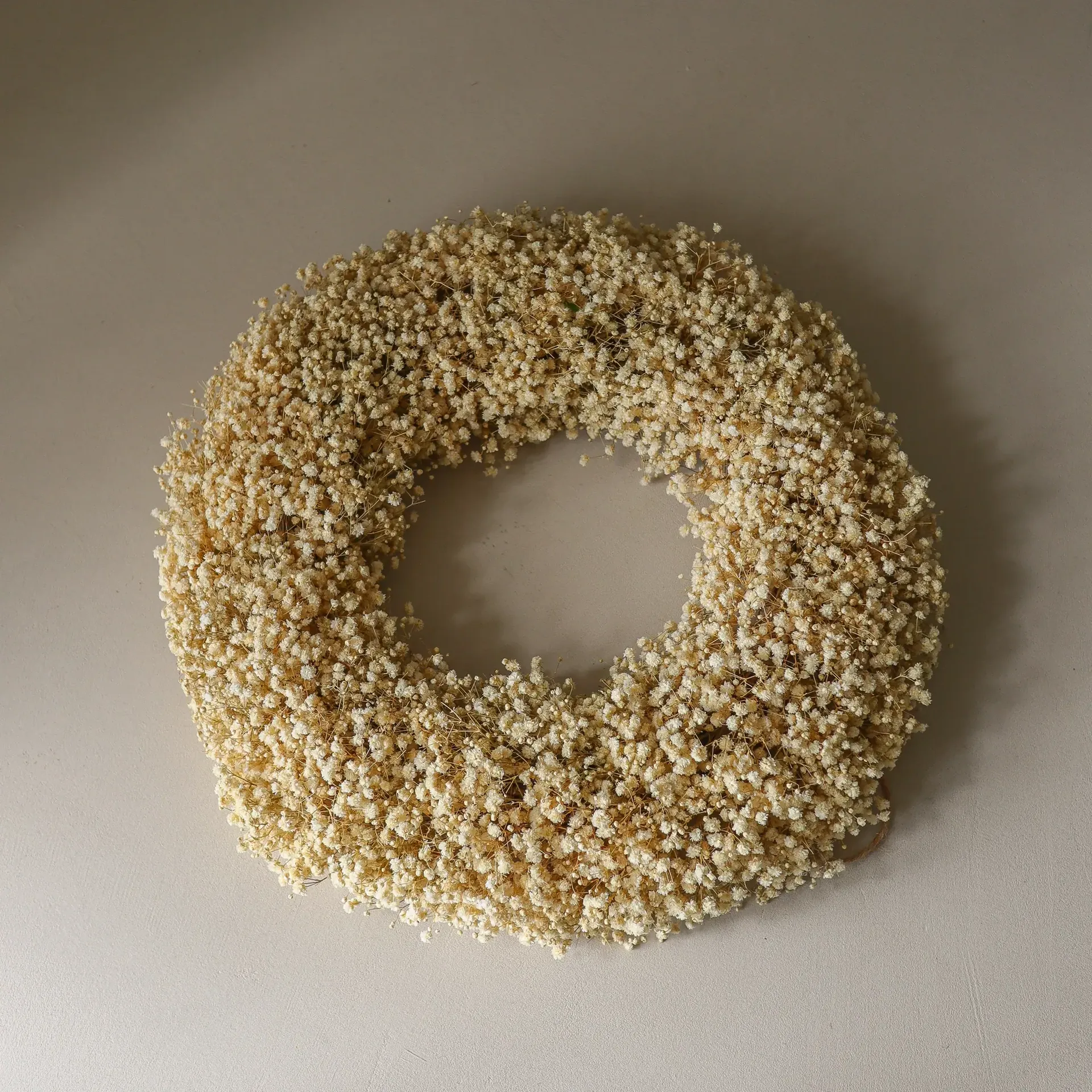 Brudslöja Wreath bloemenkrans, Yellow, Ø40 cm Botané